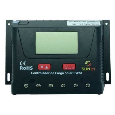 Controlador De Carga Solar 12v 24v Pwm 60A SUN21