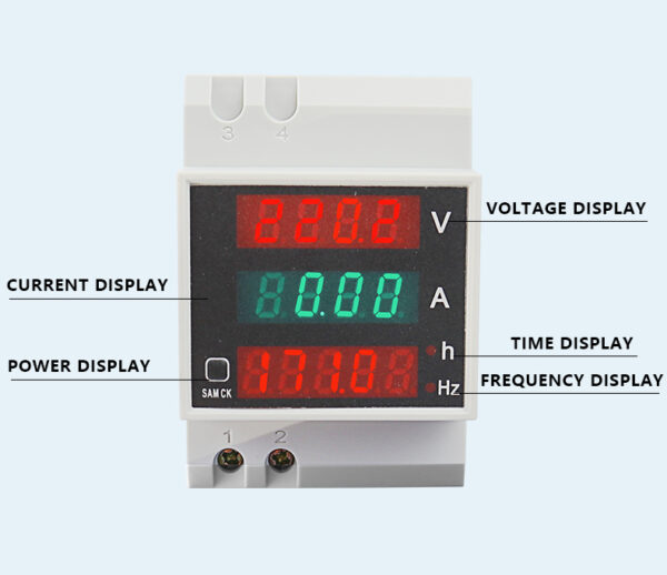 Medidor Voltímetro Amperímetro Frequencímetro Ac 110/220v  100a 3em1