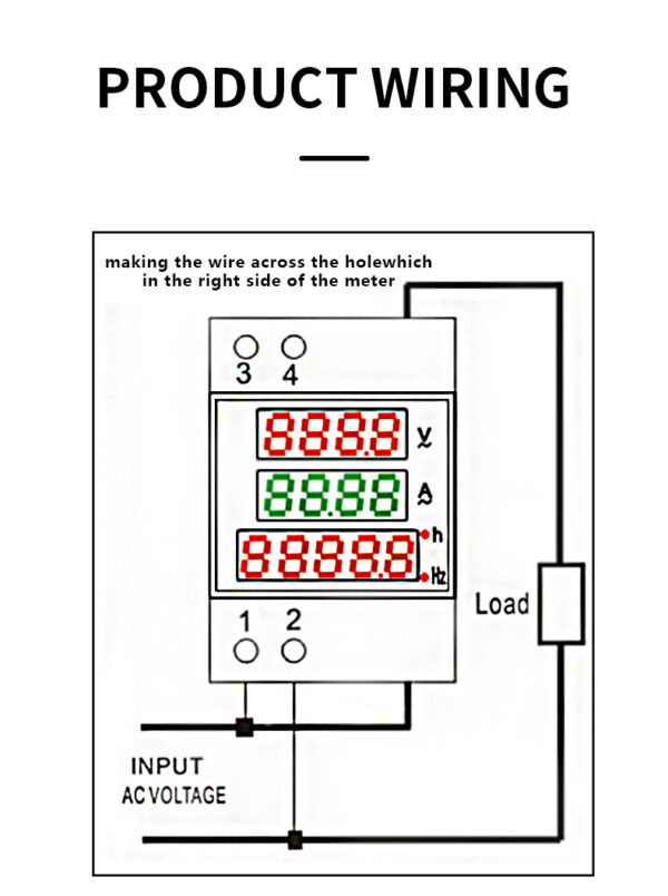 Medidor Voltímetro Amperímetro Frequencímetro Ac 110/220v  100a 3em1