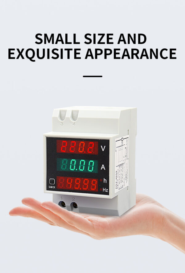 Medidor Voltímetro Amperímetro Frequencímetro Ac 110/220v  100a 3em1
