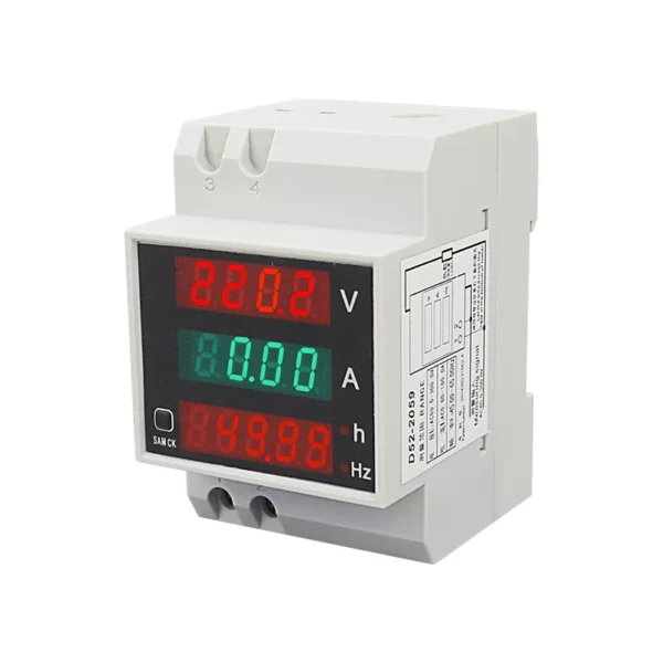 Medidor Voltímetro Amperímetro Frequencímetro Ac 110/220v  100a 3em1