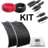 Kit Solar 2 Placa Painel 160w Flexível + Controladora + cabo + MC4