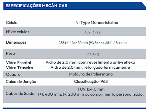 Painel Solar Fotovoltaica TSUN 605w Monocristalino BIFACIAL N-Type 22,4% eficiência moldura preta