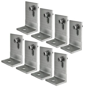 KIT 08 CHAPA L COM PARAFUSO E PORCA ALUMÍNIO PARA PERFIL LATERAL