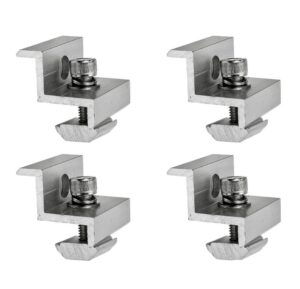 KIT 04 Fixador Final grampos em alumínio inox