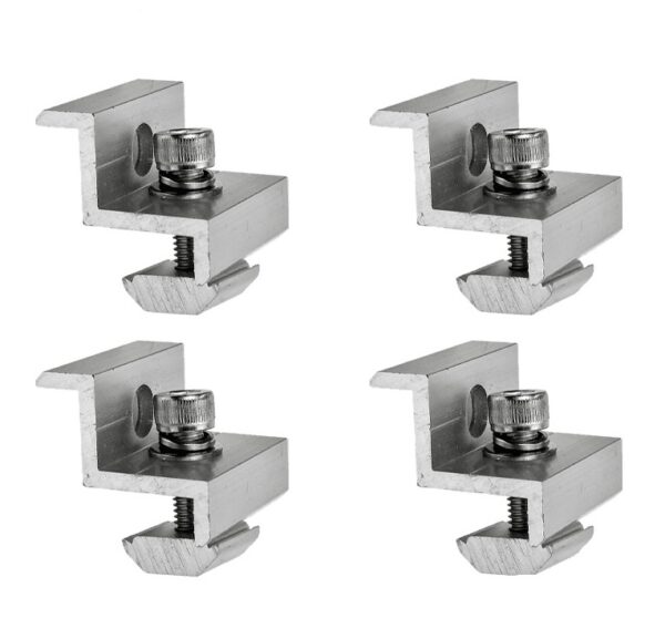 KIT 04 Fixador Final grampos em alumínio inox