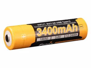 bateria_Fenix_3400mA Bateria de Lítio Fenix 18650 3400 mAh 3,6 V Recarregável